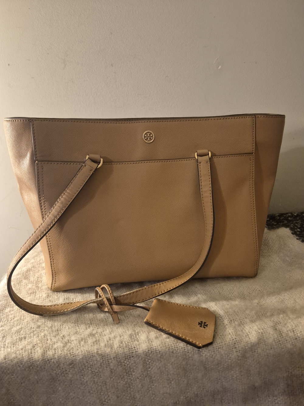 Tory Burch Tan Leather Tote Bag